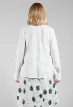Les Filles d'Ailleurs Tops^Shirt with Gathered Cuffs in White