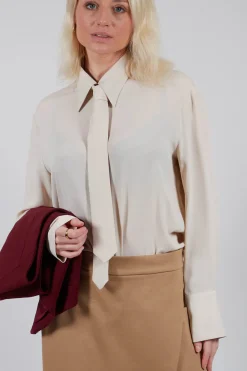 Mei Meij Shirts & Blouses^Shirt with Tie in Sandshell
