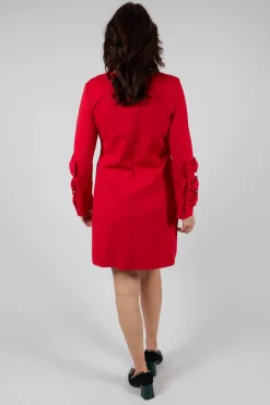 Mei Meij Dresses^Short Dress with Bow Feature Sleeves in Marlboro