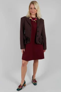 Mei Meij Dresses^Short Shift Dress with Embellished Sleeves in Rumba