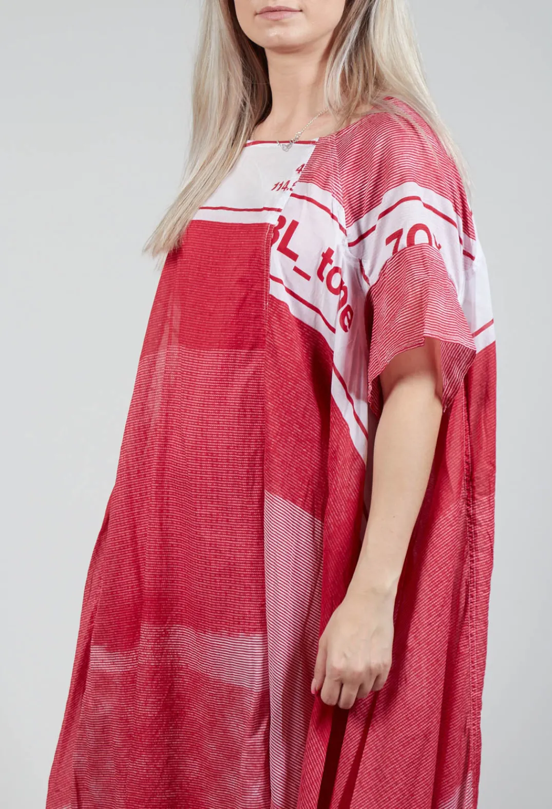 Rundholz Black Label Dresses^Short Sleeve Cotton Dress in Chili Print