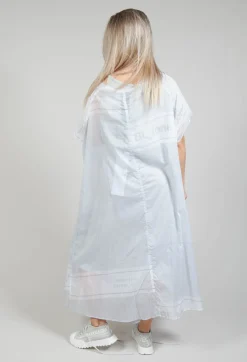 Rundholz Black Label Dresses^Short Sleeve Cotton Dress in Grey Print