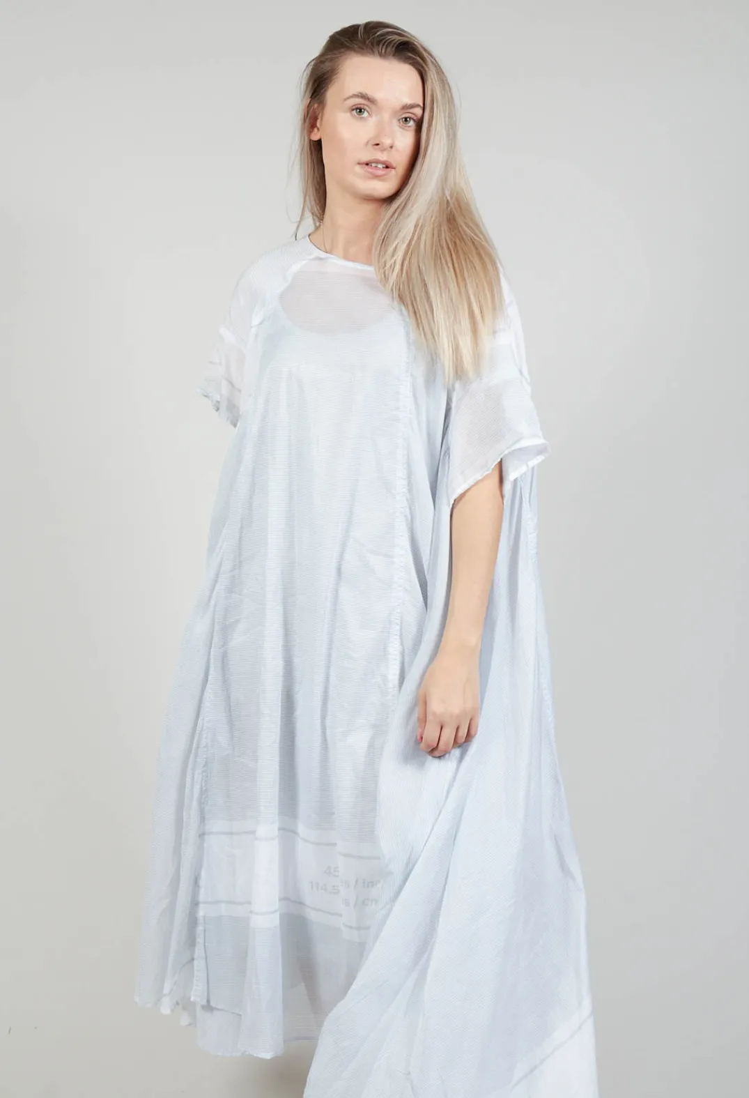Rundholz Black Label Dresses^Short Sleeve Cotton Dress in Grey Print