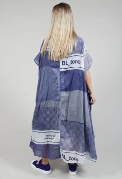 Rundholz Black Label Dresses^Short Sleeve Cotton Dress in Azur Print