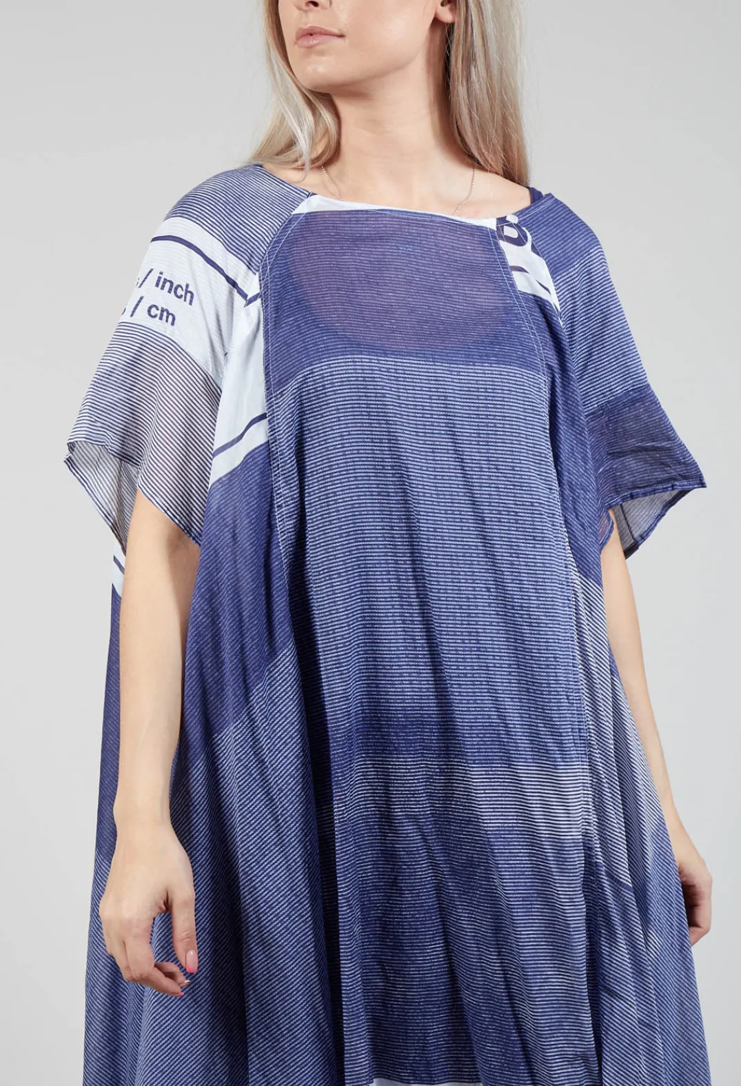 Rundholz Black Label Dresses^Short Sleeve Cotton Dress in Azur Print