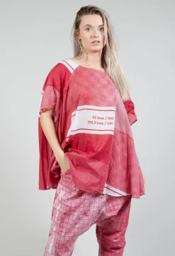Rundholz Black Label Tops^Short Sleeve Cotton Top in Chili Print