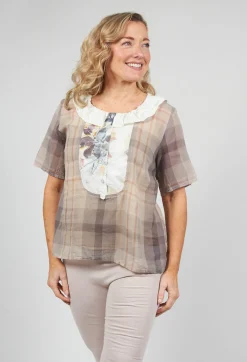 Ewa I Walla Shirts & Blouses^Short Sleeve Shirt with Check Print in Original