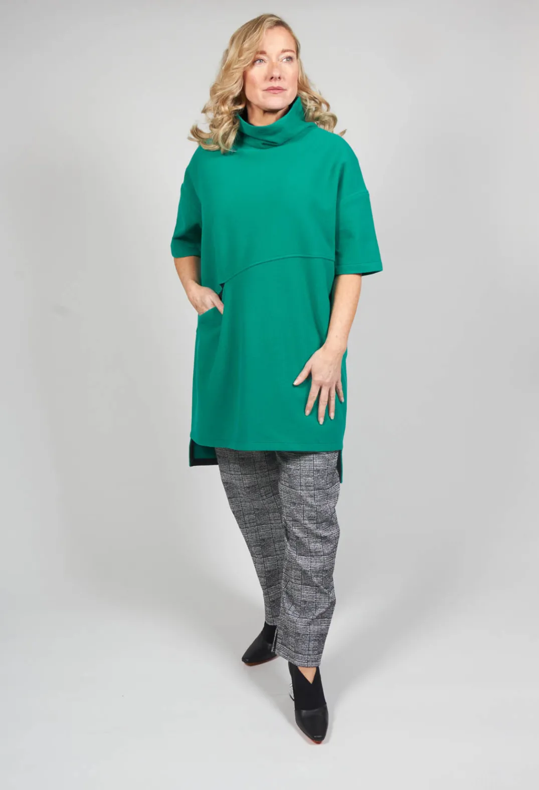Xenia Design Jackets^Short Sleeved Loba Tunic In Turquoise Green