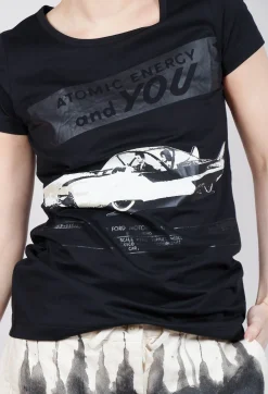 Rundholz Mainline Tops^Shortsleeve Top in Black Print