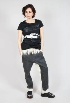 Rundholz Mainline Tops^Shortsleeve Top in Black Print