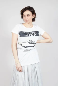 Rundholz Mainline Tops^Shortsleeve Top in Starwhite Print