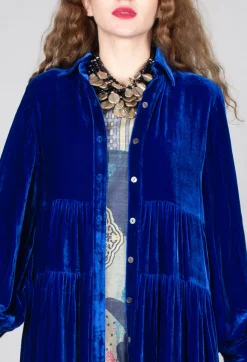 Bianco Levrin Coats^Shue Demisier in Blue Cobalt