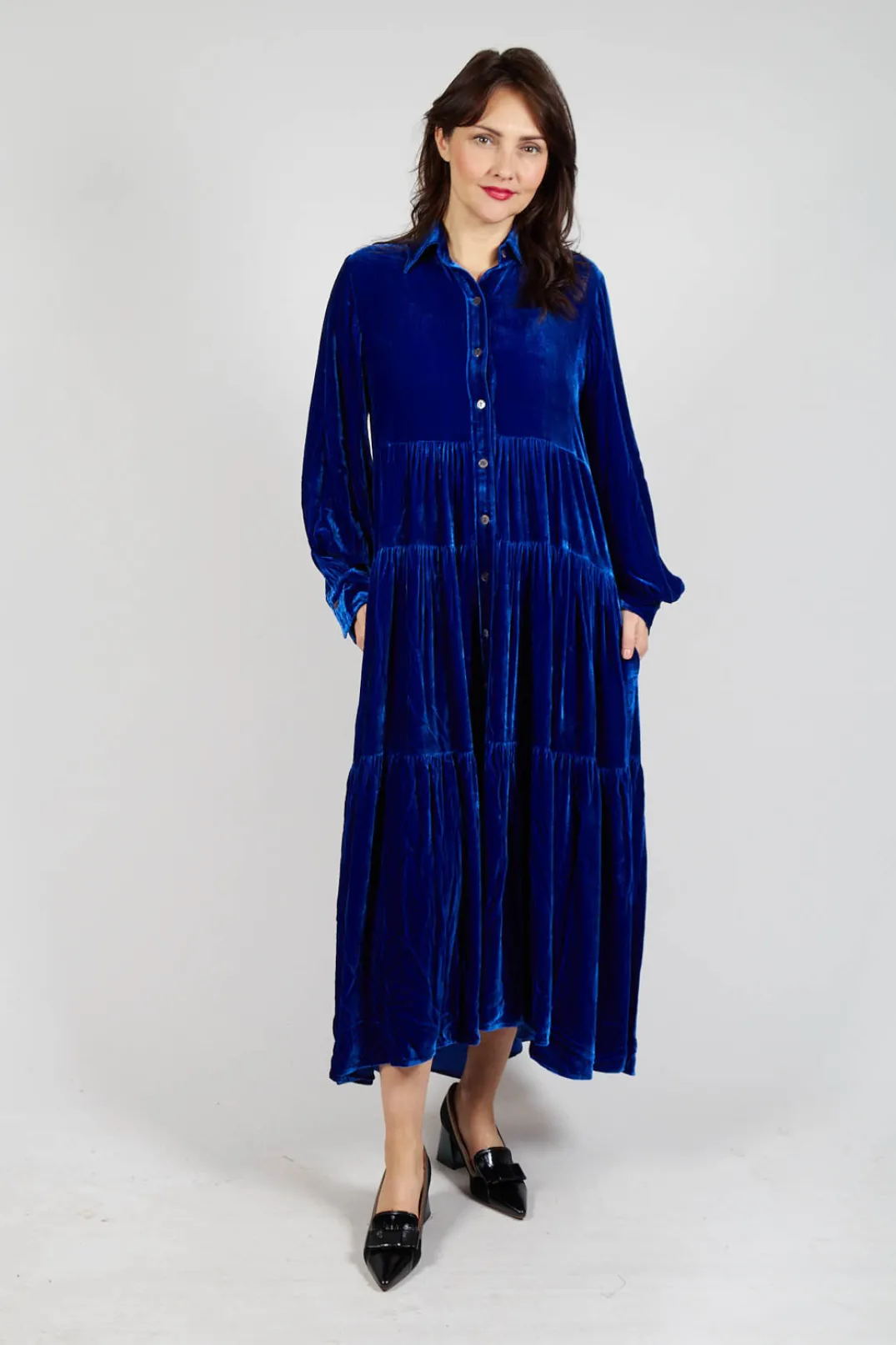 Bianco Levrin Coats^Shue Demisier in Blue Cobalt