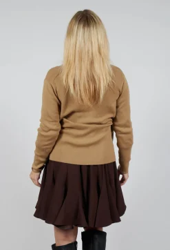 Mei Meij Jackets^Side Fasten Cardigan in Camel