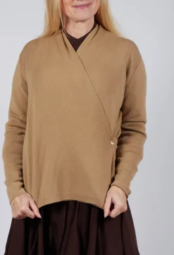 Mei Meij Jackets^Side Fasten Cardigan in Camel
