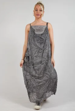 Rundholz Dip Dresses^Silk Asymmetrical Hem Dress in Pencil Cloud