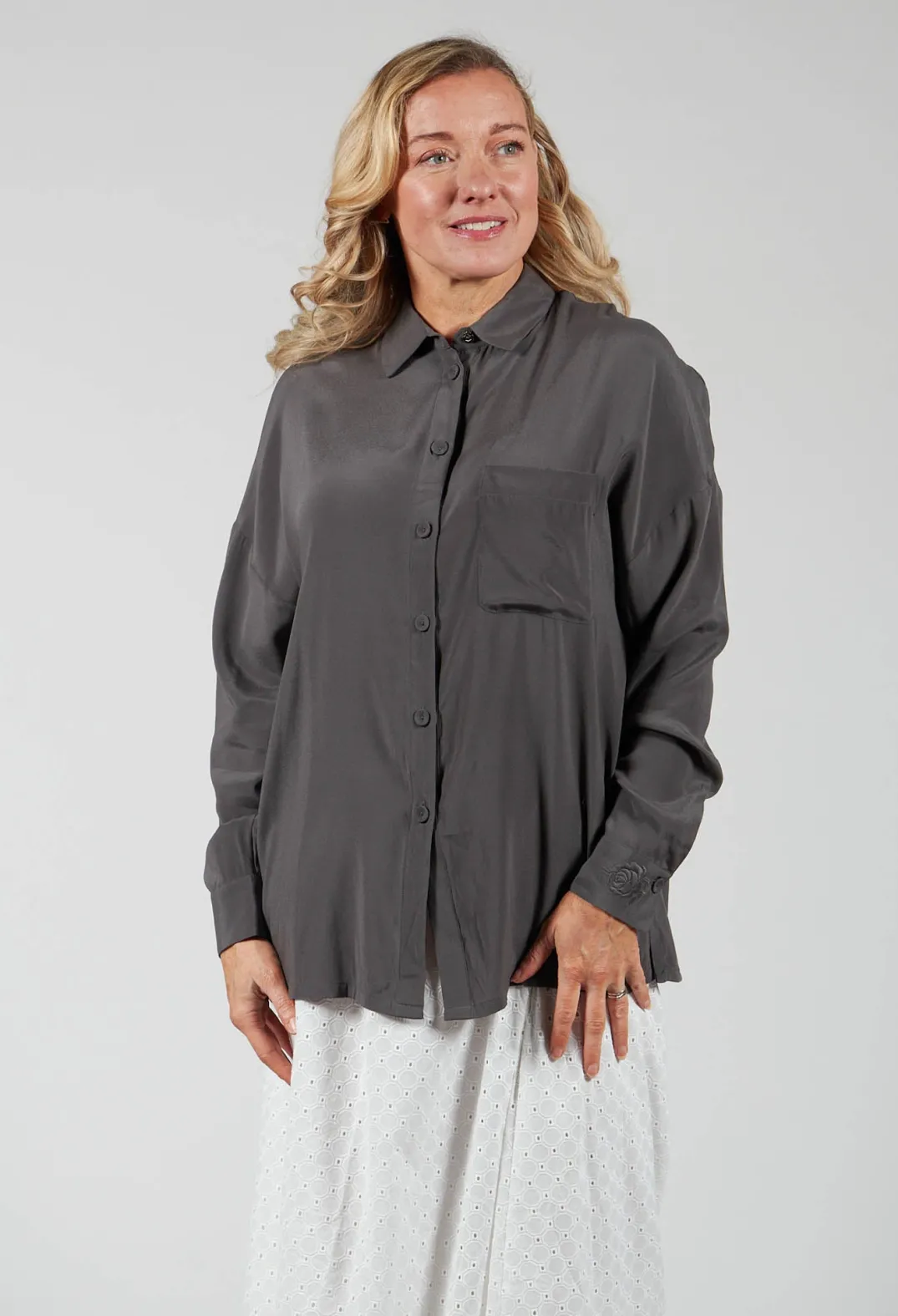 Maliparmi Shirts & Blouses^Silk Blouse in Antracite