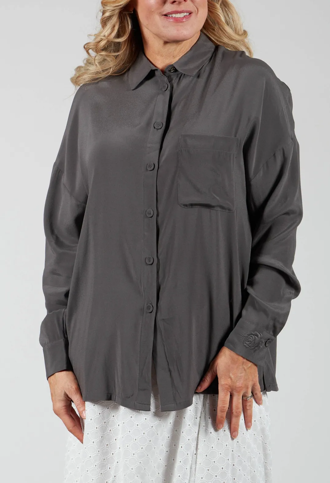 Maliparmi Shirts & Blouses^Silk Blouse in Antracite