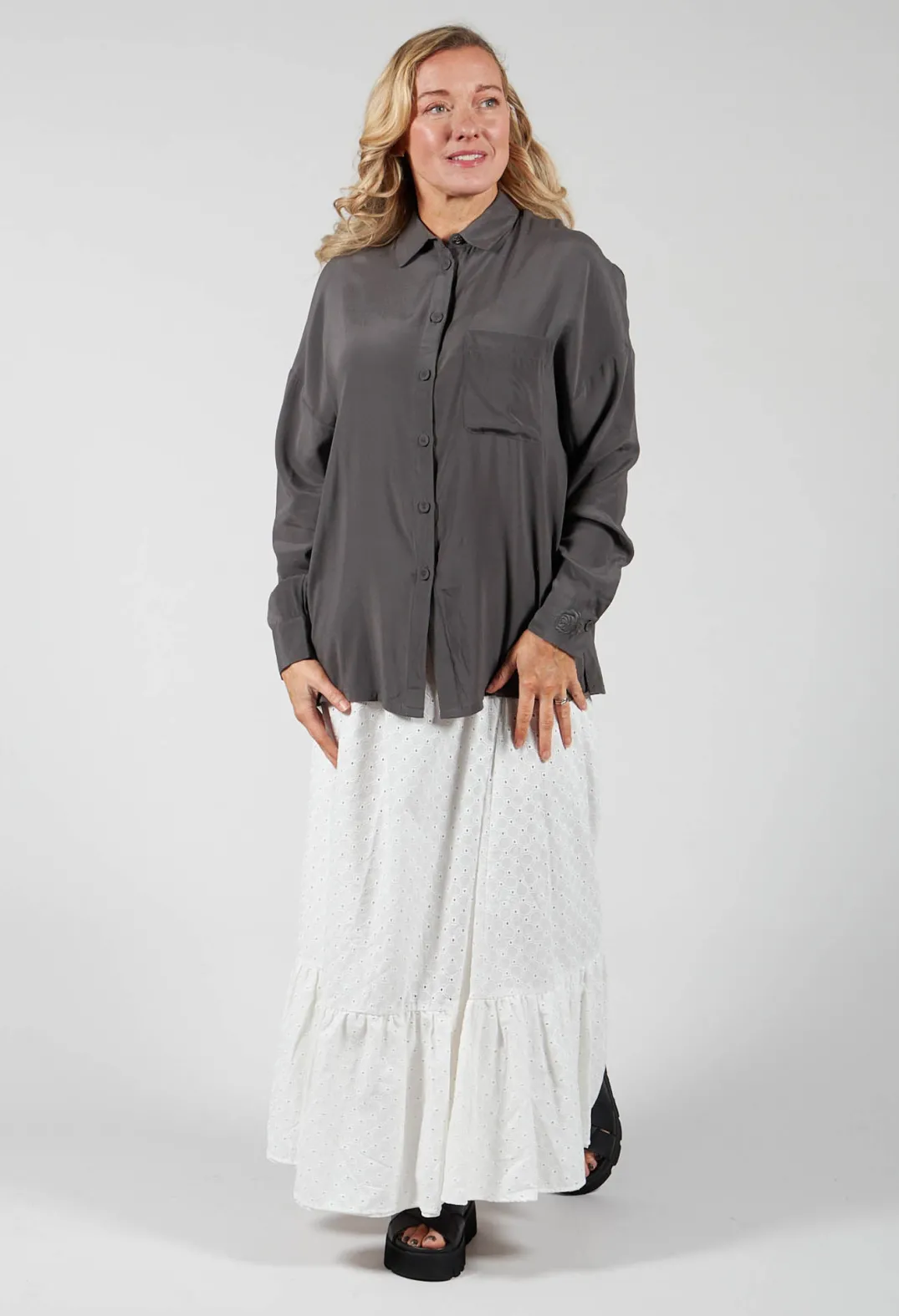 Maliparmi Shirts & Blouses^Silk Blouse in Antracite