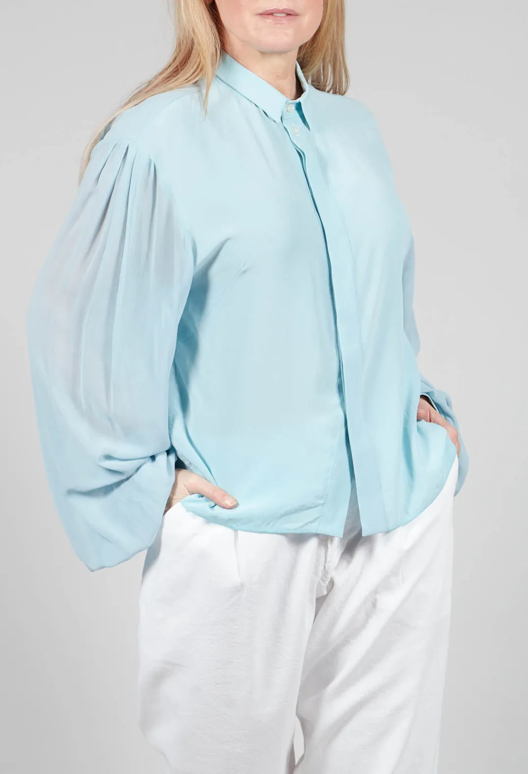 Umit Unal Shirts & Blouses^Silk Blouse in Mint