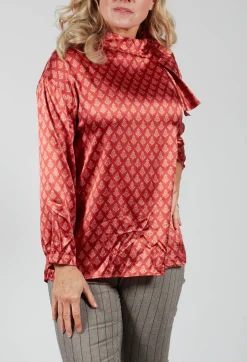 Niù Shirts & Blouses^Silk Bow Shirt in Vulcano