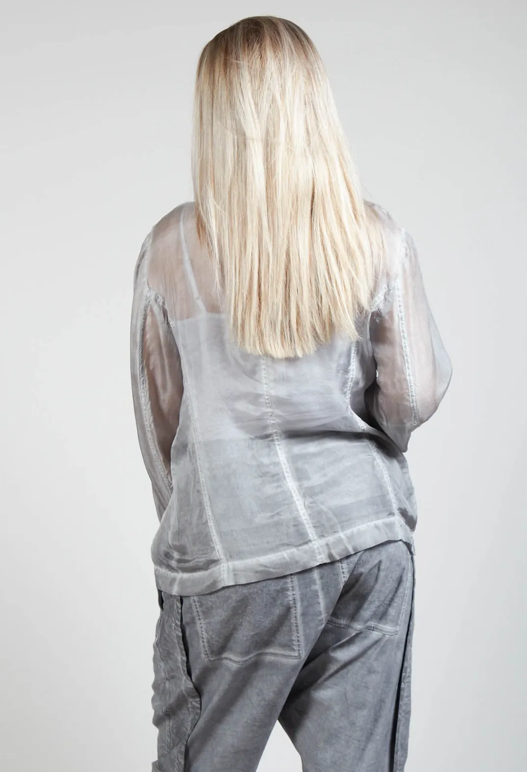 Rundholz Dip Jackets^Silk Crease Jacket in C.Coal 70% Cloud