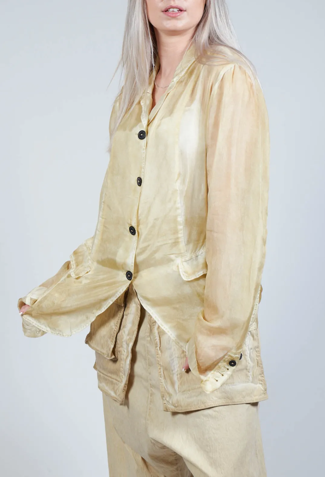 Rundholz Dip Jackets^Silk Crease Jacket in Wax Cloud