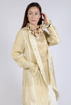Rundholz Dip Coats^Silk Crease Overcoat in Wax Cloud