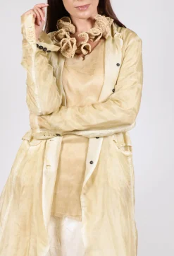 Rundholz Dip Coats^Silk Crease Overcoat in Wax Cloud
