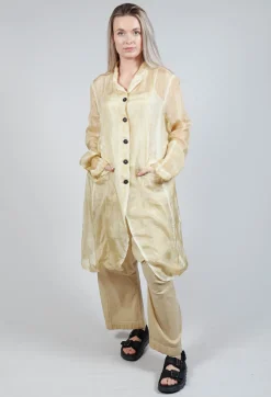 Rundholz Dip Coats^Silk Crease Overcoat in Wax Cloud