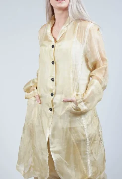 Rundholz Dip Coats^Silk Crease Overcoat in Wax Cloud