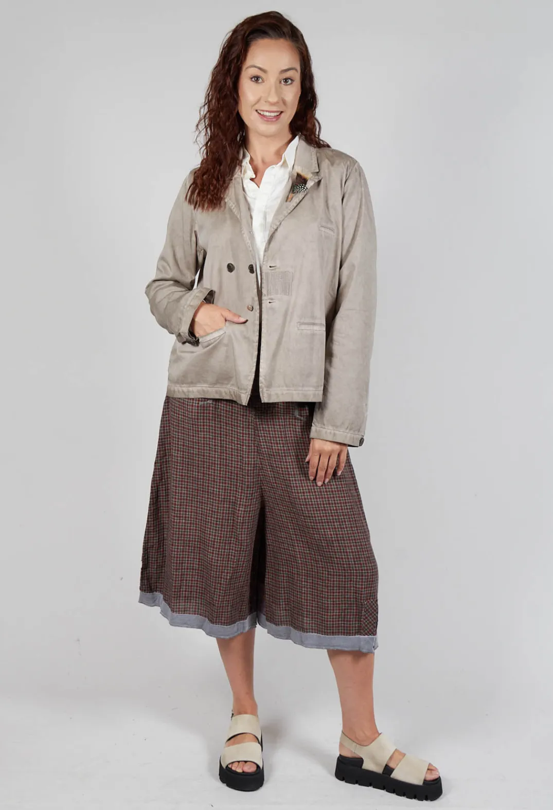 Umit Unal Shirts & Blouses^Silk Cropped Shirt in Original White