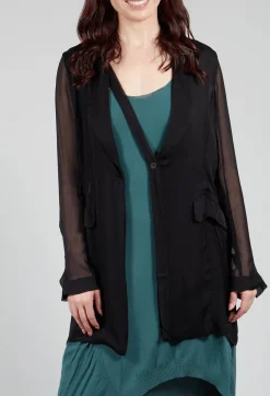 Masnada Jackets^Silk Lightweight Blazer in Black