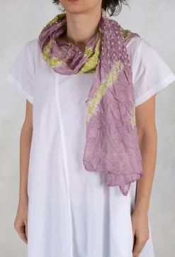Etnika Scarves^Silk Scarf in Pink/Green