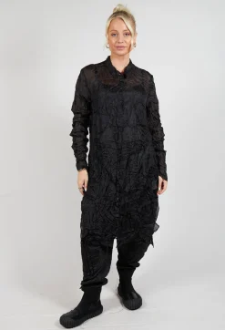 Rundholz Dip Dresses^Silk Shirt Dress in Black