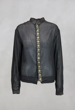 Umit Unal Shirts & Blouses^Silk Shirt in Dark Green
