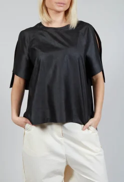 SOH Shirts & Blouses^Silk Slit Blouse in Mud Dyeing