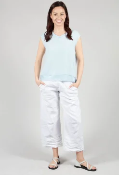 Aequamente Tops^Silk Vest Top in Cielo