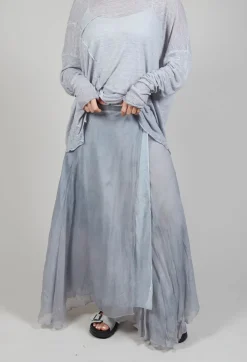 Umit Unal Skirts^Silk Wrap Skirt in Silver Grey