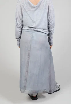 Umit Unal Skirts^Silk Wrap Skirt in Silver Grey