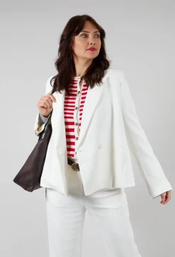 Malloni Jackets^Single Breasted Blazer in Latte