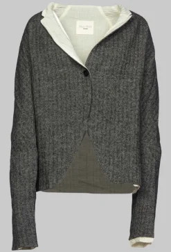 Marc Point Jackets^Single Button Herringbone Blazer in Grey