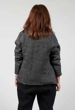 Marc Point Jackets^Single Button Herringbone Blazer in Grey