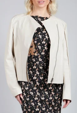 Ixos Jackets^Sinister Pelle Jacket in Sabbia