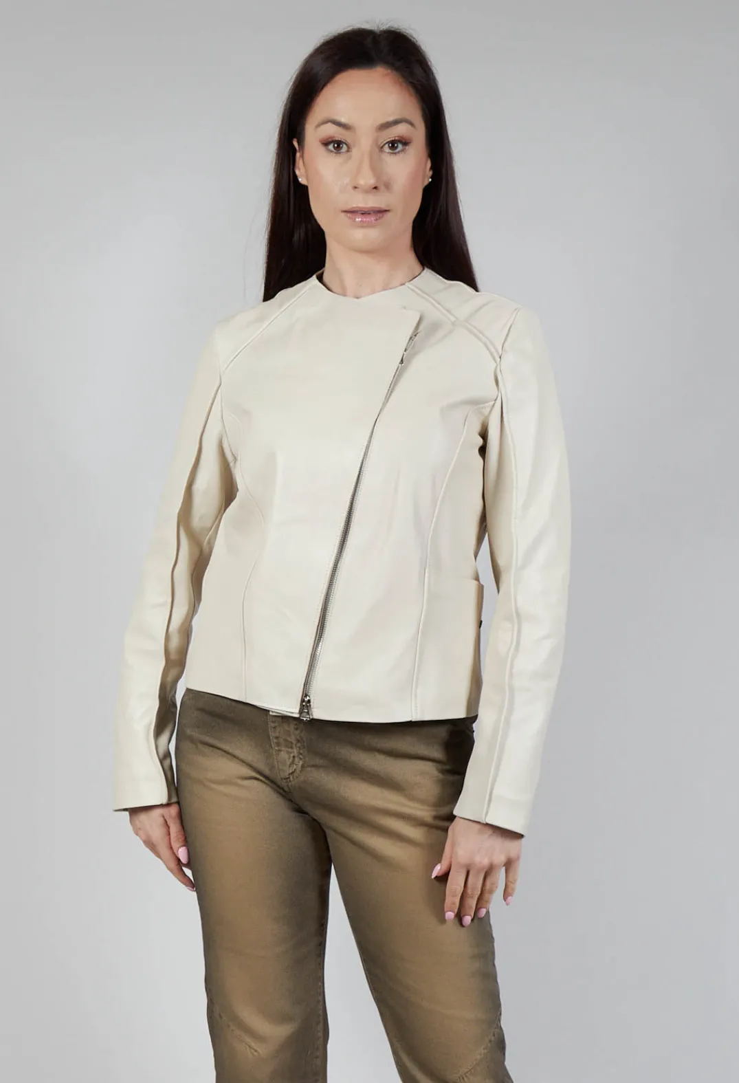 Ixos Jackets^Sinister Pelle Jacket in Sabbia