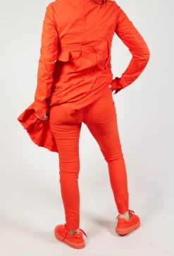 Rundholz Dip Trousers^Skinny Fit Mid-Waist Trousers in Mandarine