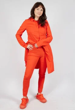 Rundholz Dip Trousers^Skinny Fit Mid-Waist Trousers in Mandarine