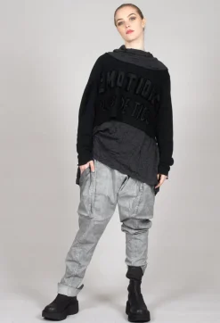 Rundholz Dip Trousers^Skinny Trousers with Bleached Stitching in Pencil Cloud