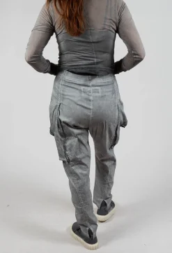 Rundholz Dip Trousers^Skinny Trousers with Bleached Stitching in Pencil Cloud
