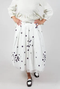 Hannoh Wessel Skirts^Skirt Print Jnes in Plum Dots